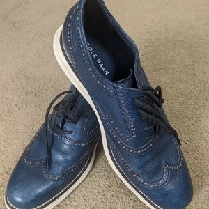 Cole Haan Lunargrand Blue Wingtips
